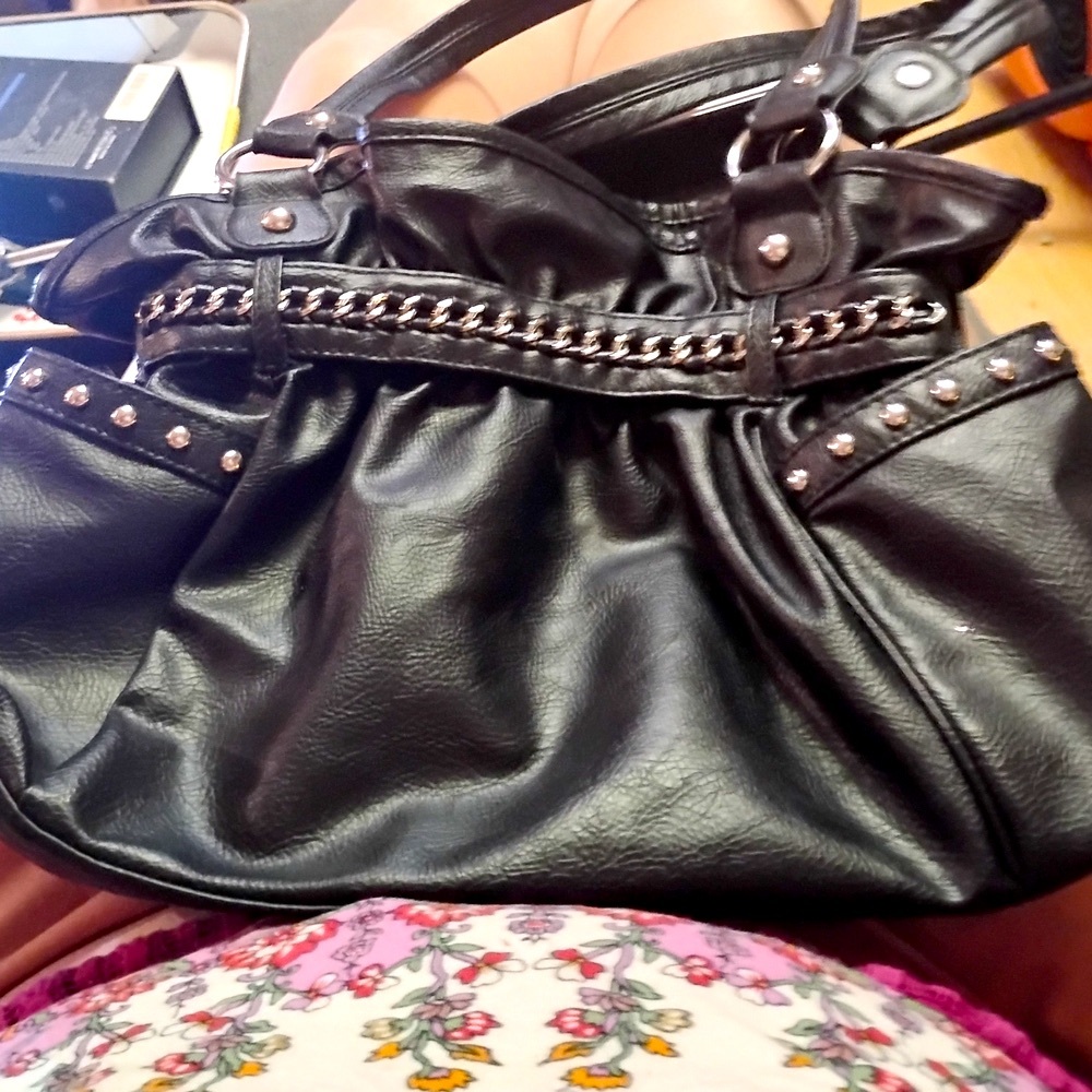Black Studded Handbag